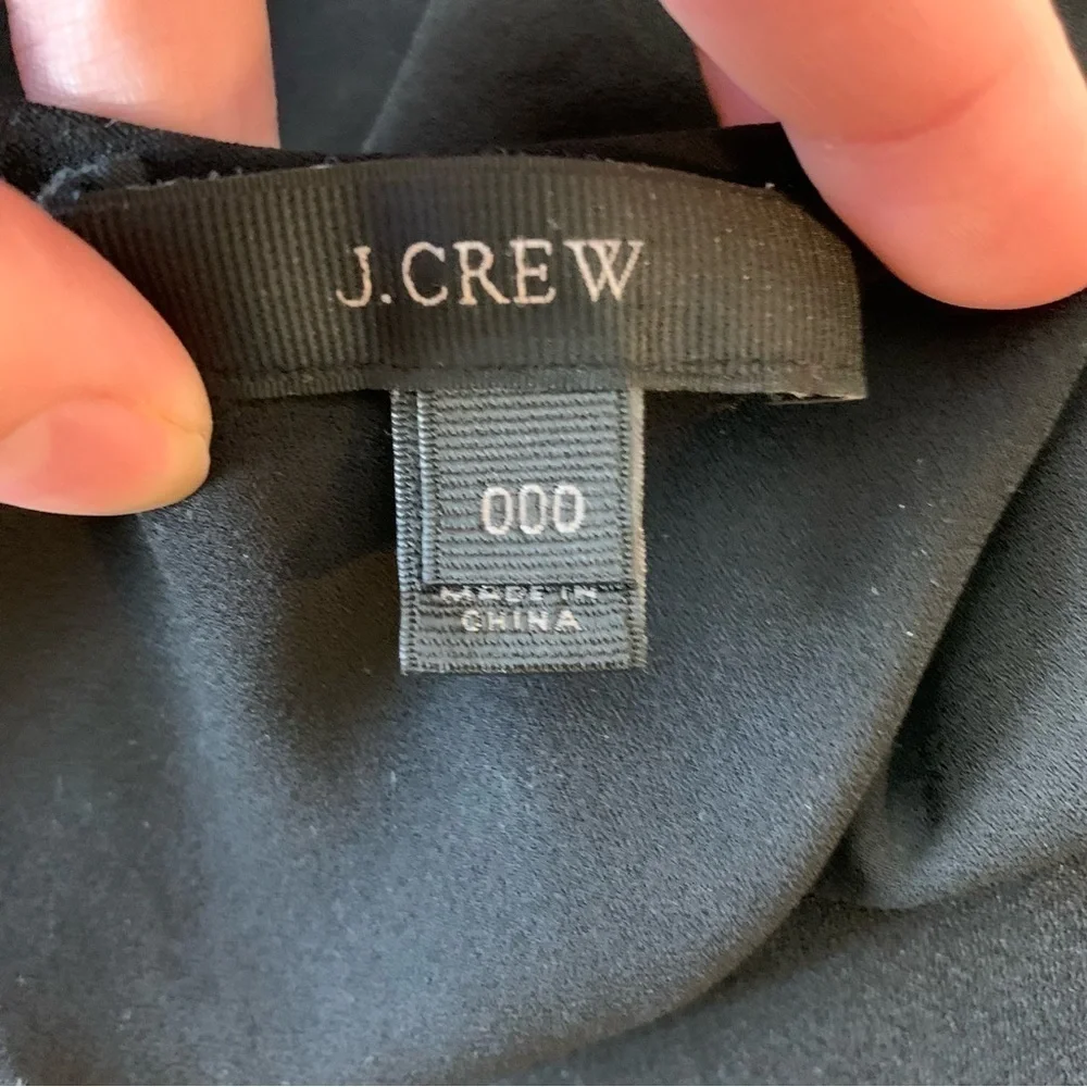 J. Crew Black Chiffon Sleeveless Top